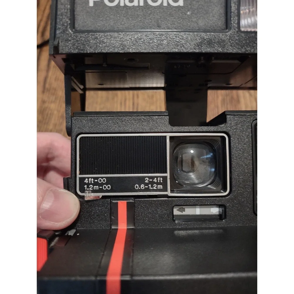 Vintage Polaroid OneStep Flash 600 Instant Film Camera Black w/Strap (UK Made)